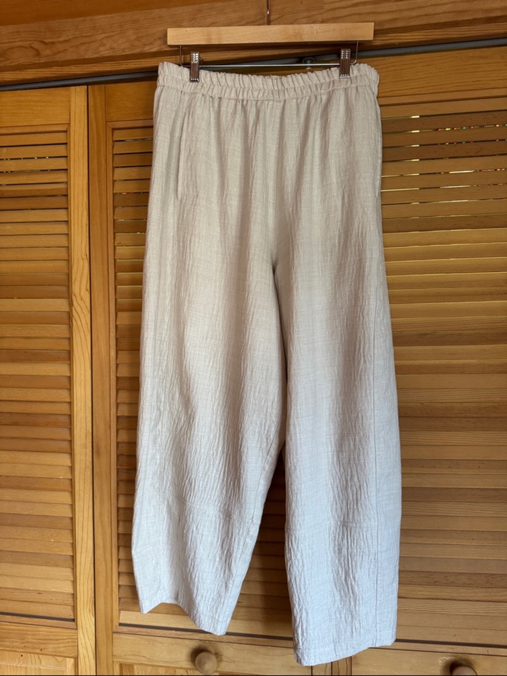 Max Studio Cream Wide-Leg Pants